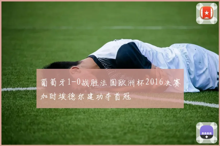 葡萄牙1-0战胜法国欧洲杯2016决赛加时埃德尔建功夺首冠